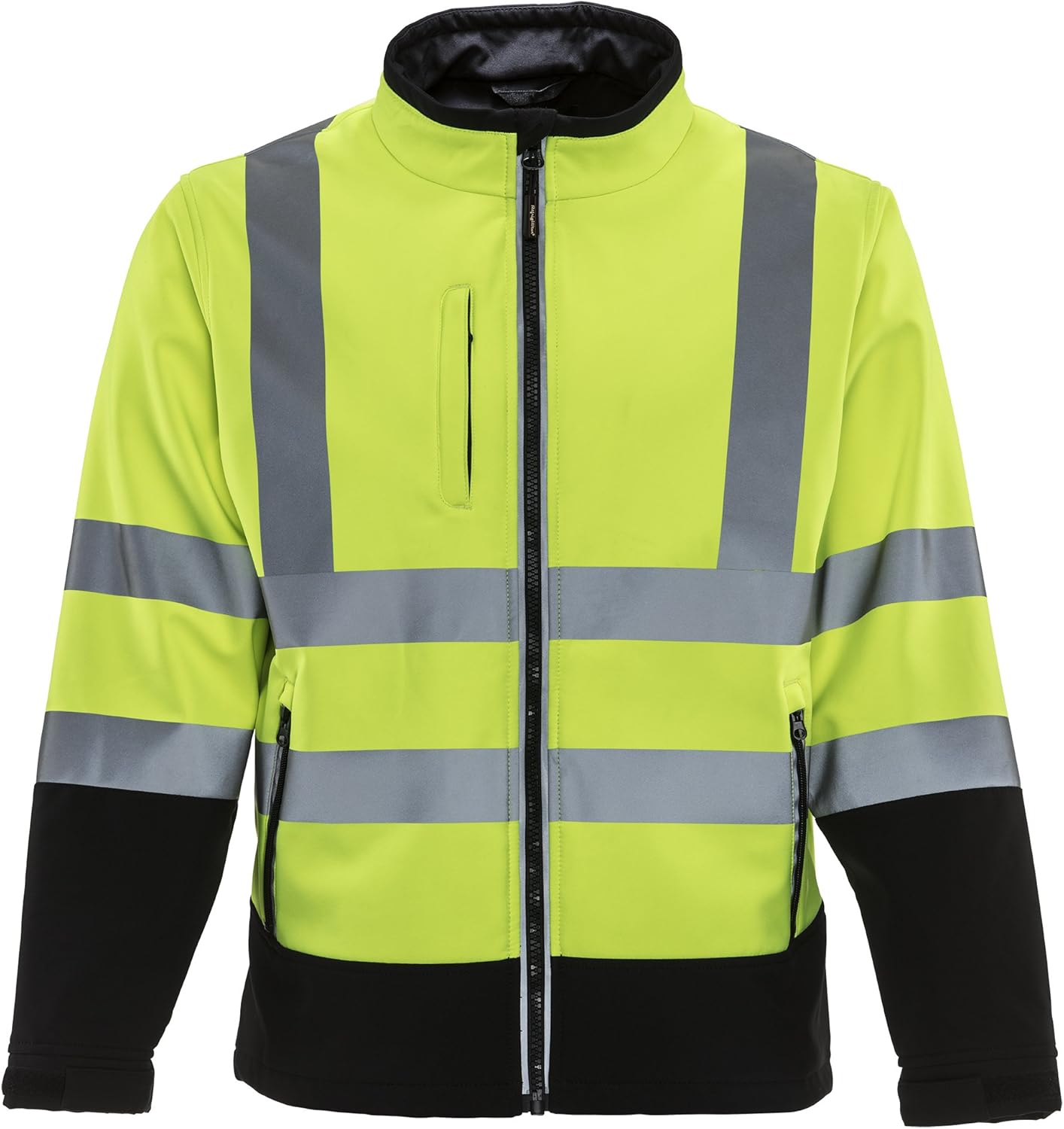 RefrigiWear HiVis Softshell Jacket - ANSI Class 2 High Visibility Lime with Reflective Tape