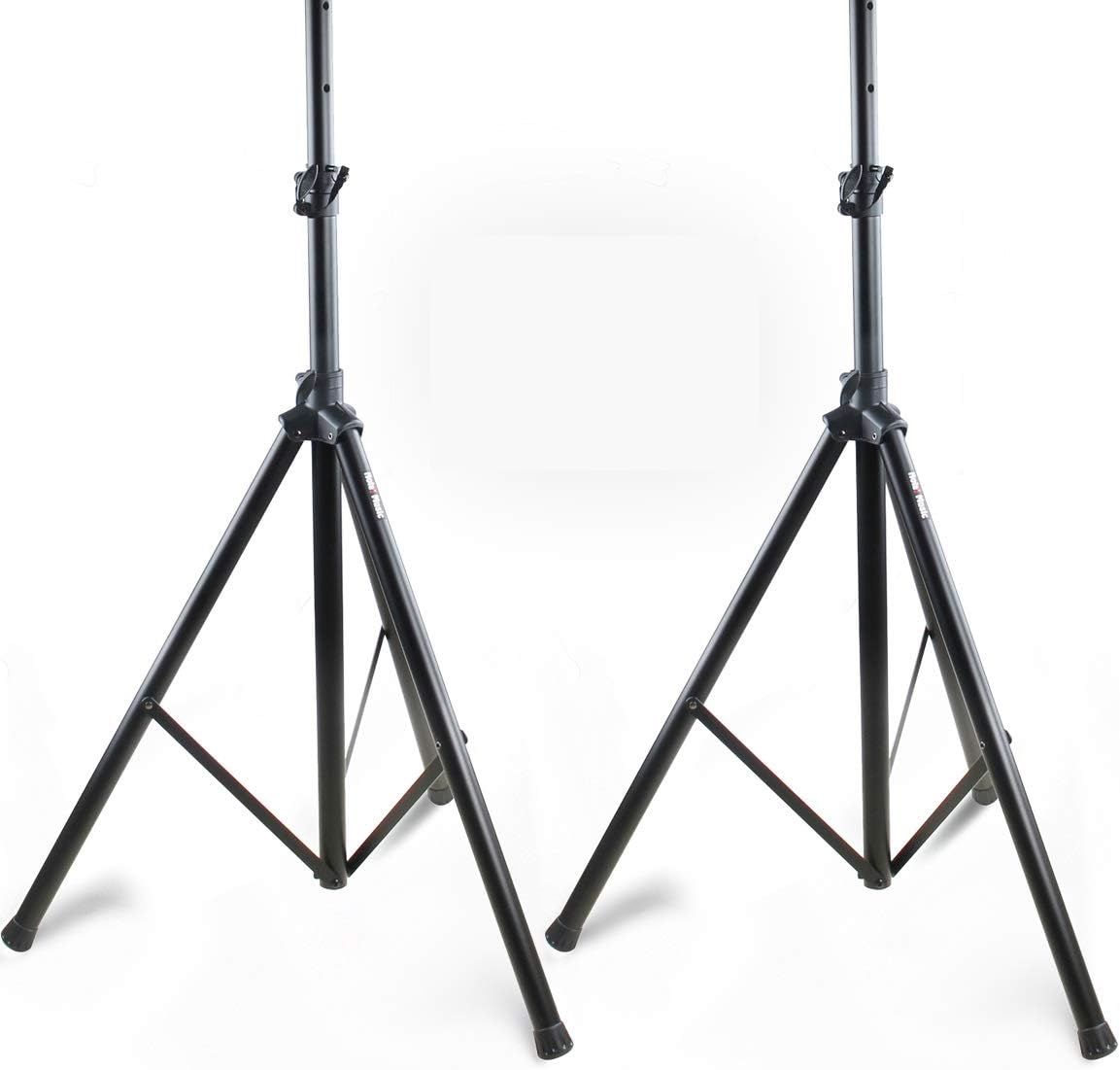 PAIR of PA Speaker Stands by Hola! Music, HPS-200PA, Adjustable Tripod Height 4ft to 6ft Pack of 2