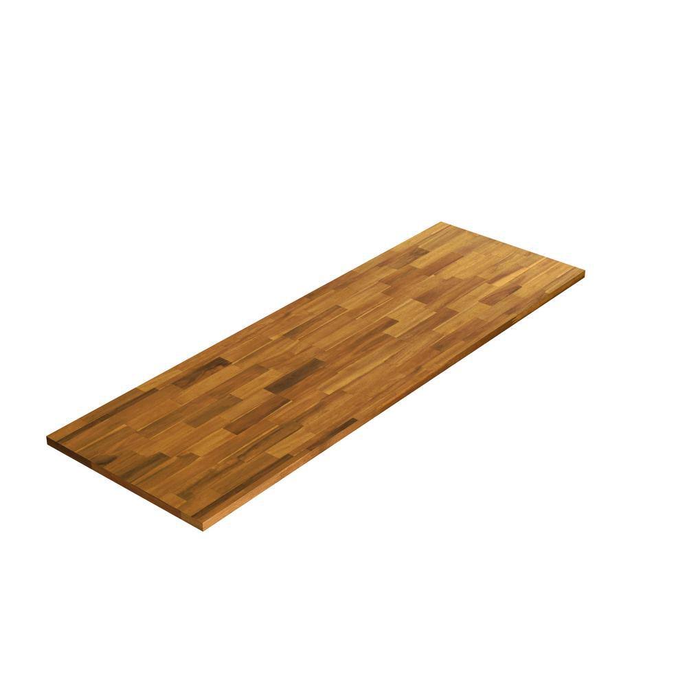 Interbuild 3/4 in. x 16 in. x 4 ft., Square Edge, Golden, Acacia, Select APPEARANCE Board