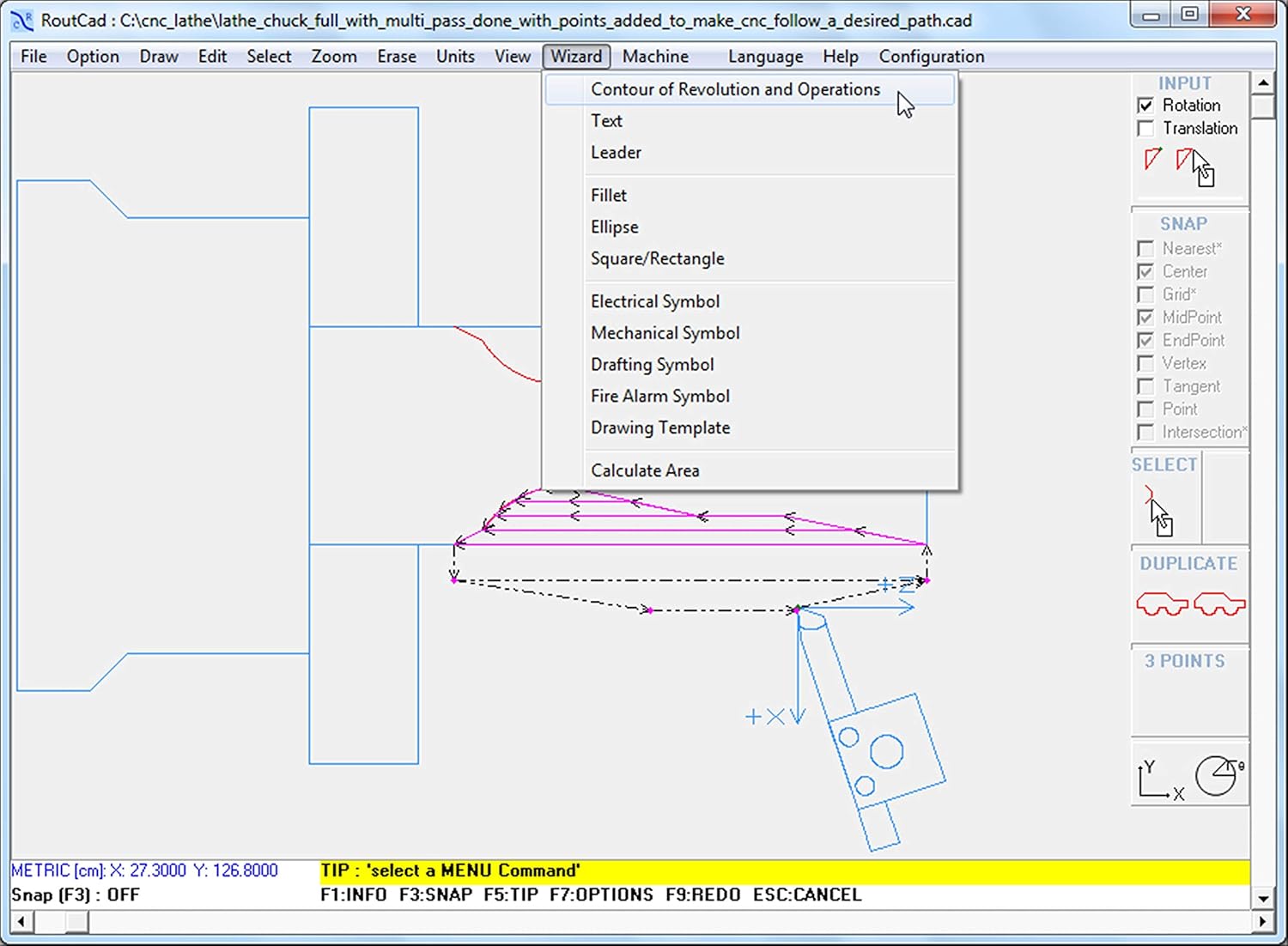 CAD-CAM CNC Lathe Software for Mach 3-4, Linux CNC, EMC2, Fanuc, Sherline CNC. Design your part and generate the g-code with a single easy to use software, plus many tutorial training videos included.