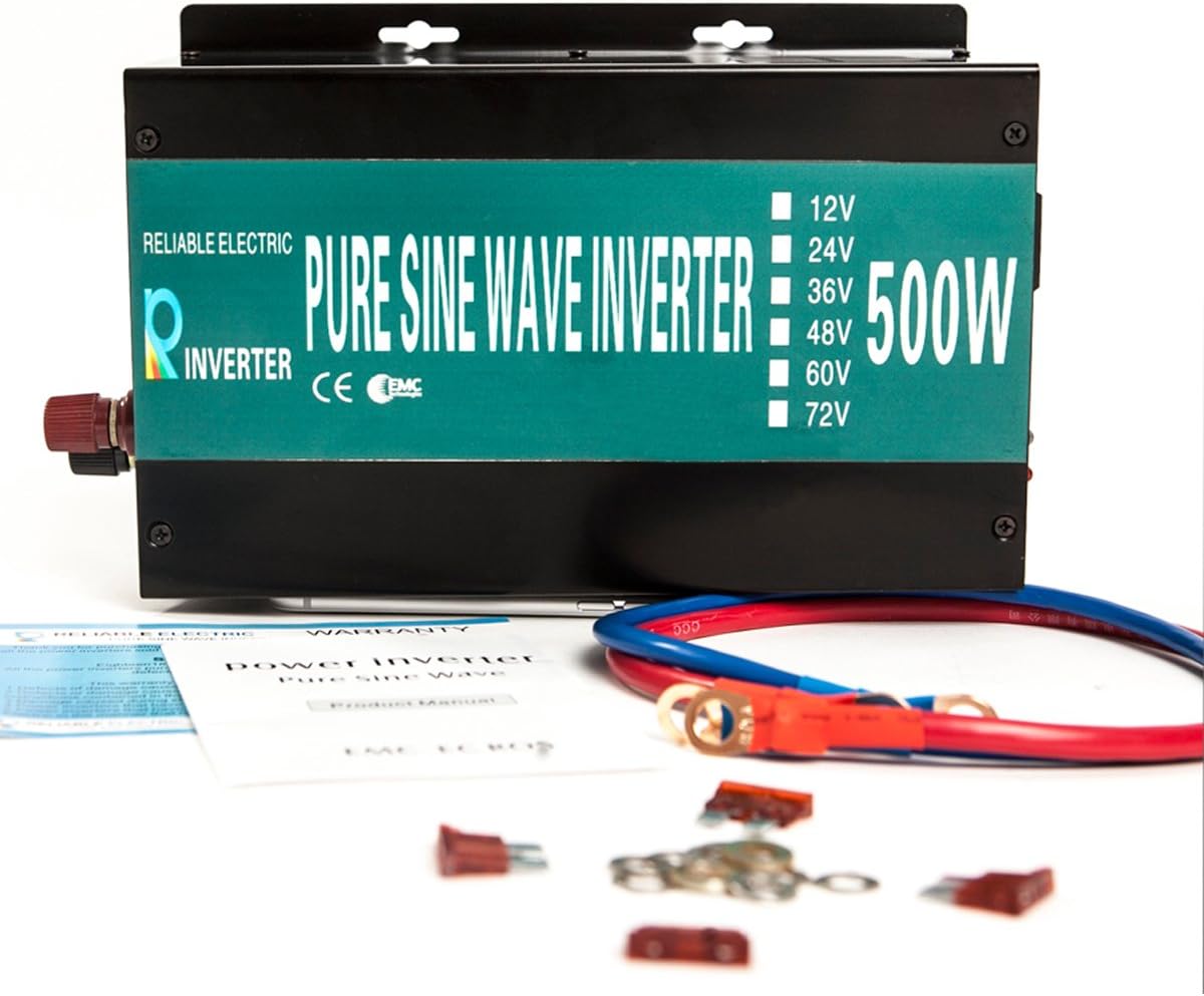 WZRELB LED Display Full Power Stable Performance 500W 24vdc to 120vac Pure Sine Inverter Power Converter, (RBP50024B1)