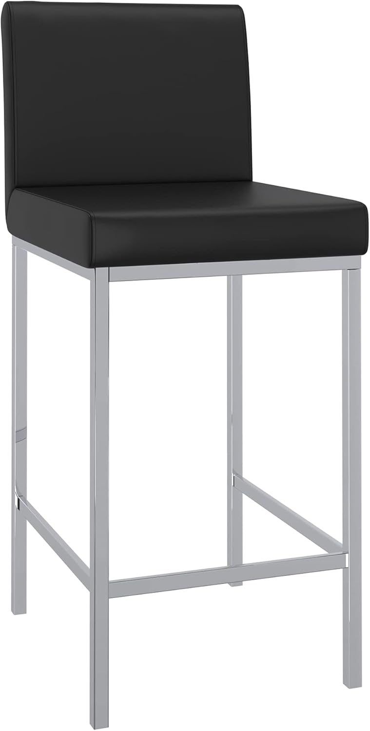 Nspire Set of 2 Modern Counter Stools, Black