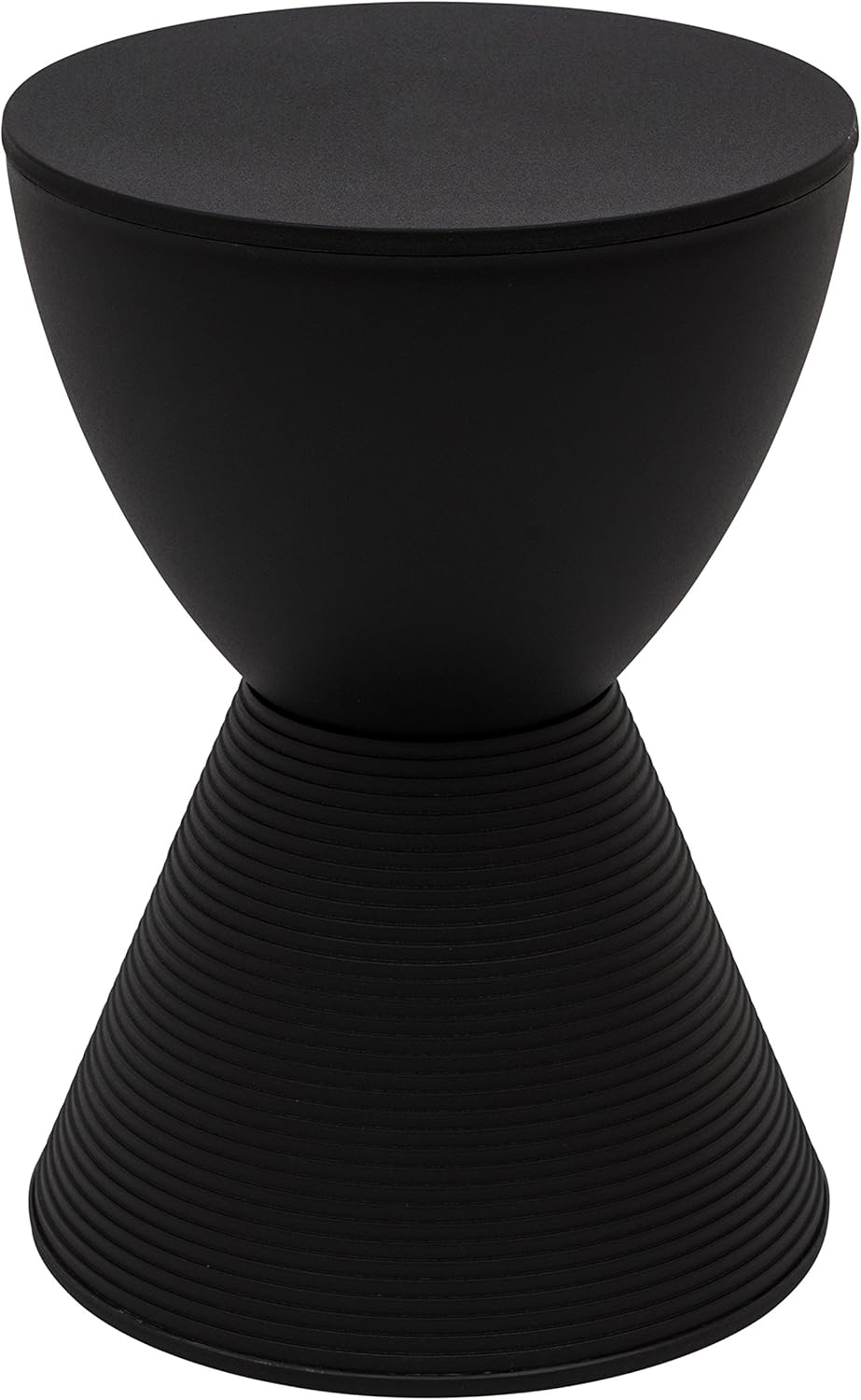 LeisureMod Modern Boyd Side Table Indoor and Outdoor Use (Black)