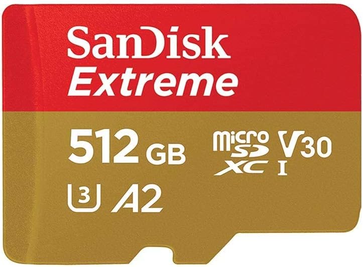 SanDisk 512GB 512G microSDXC [Extreme 160MB / s] microSD Micro SD SDXC UHS 4K U3 V30 A2 C10 Class 10 SDSQXA1-512G Mobile Phone Memory Card Pack of 2