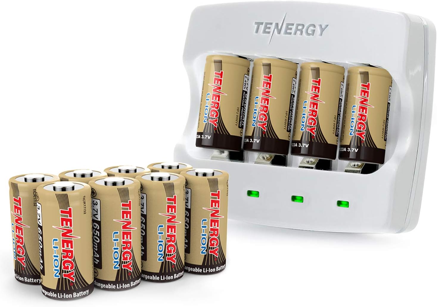 Tenergy 12 Pack Rechargeable Batteries and Charger Compatible with Arlo Wireless Cameras Certified Works with Arlo