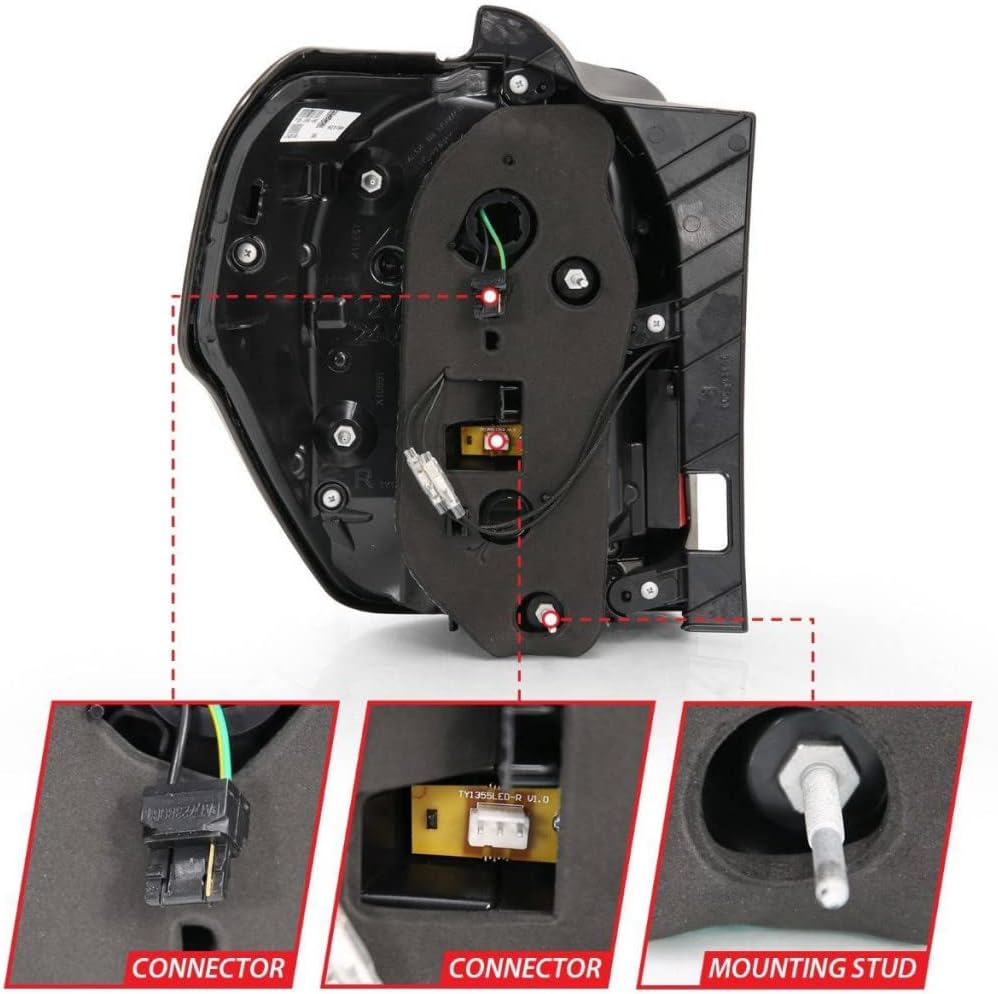 ANZO For Toyota 4Runner 2014-2020 Tail Lights LED Black Housing Clear Lens Red | 311311