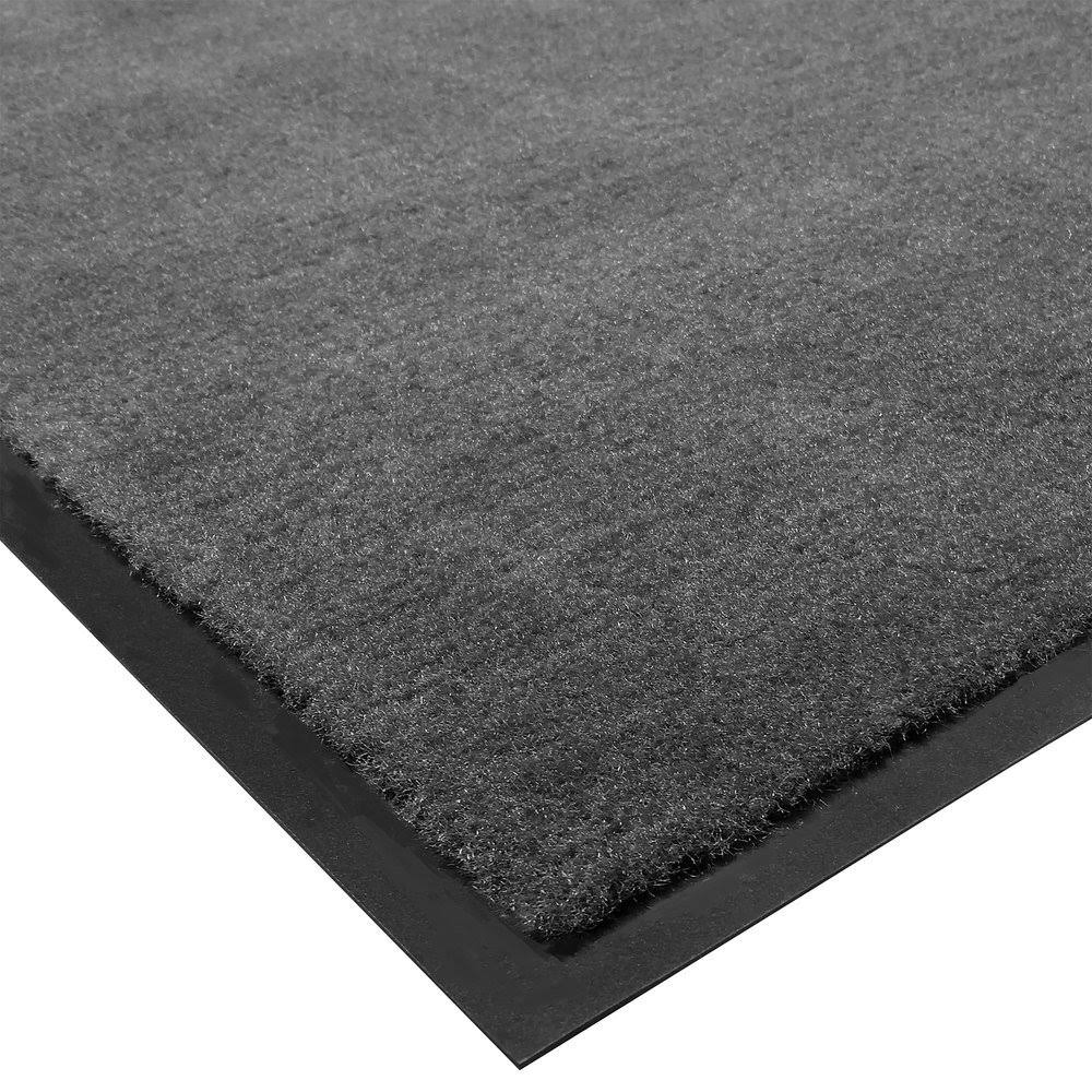 Cactus Mat 1438M-L46 TUF Plush 4& x 6& Olefin Carpet Entrance Floor Mat - Charcoal