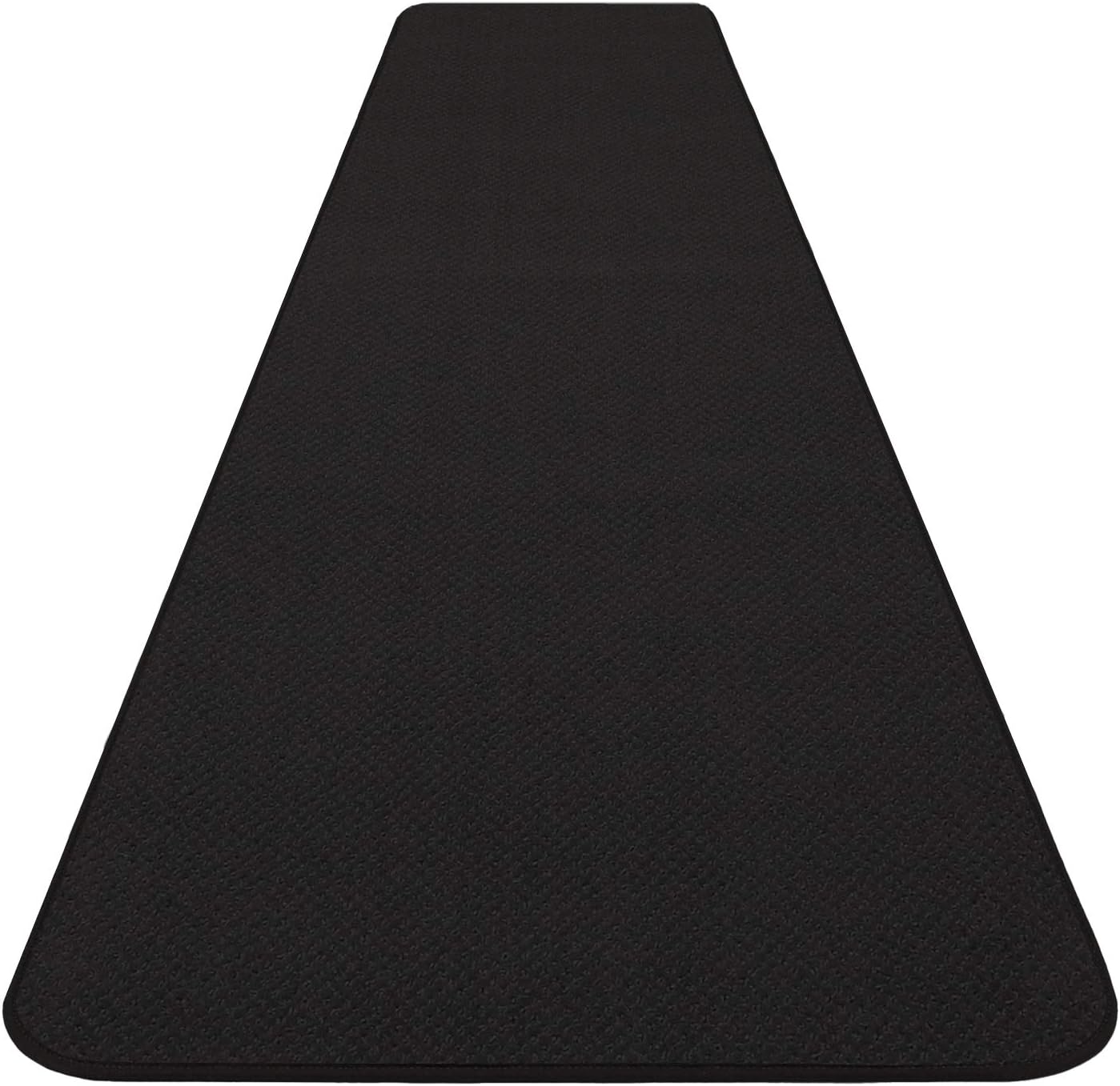 House, Home and More Skid-Resistant Carpet Runner - Black - 6 Feet X 27 Inches