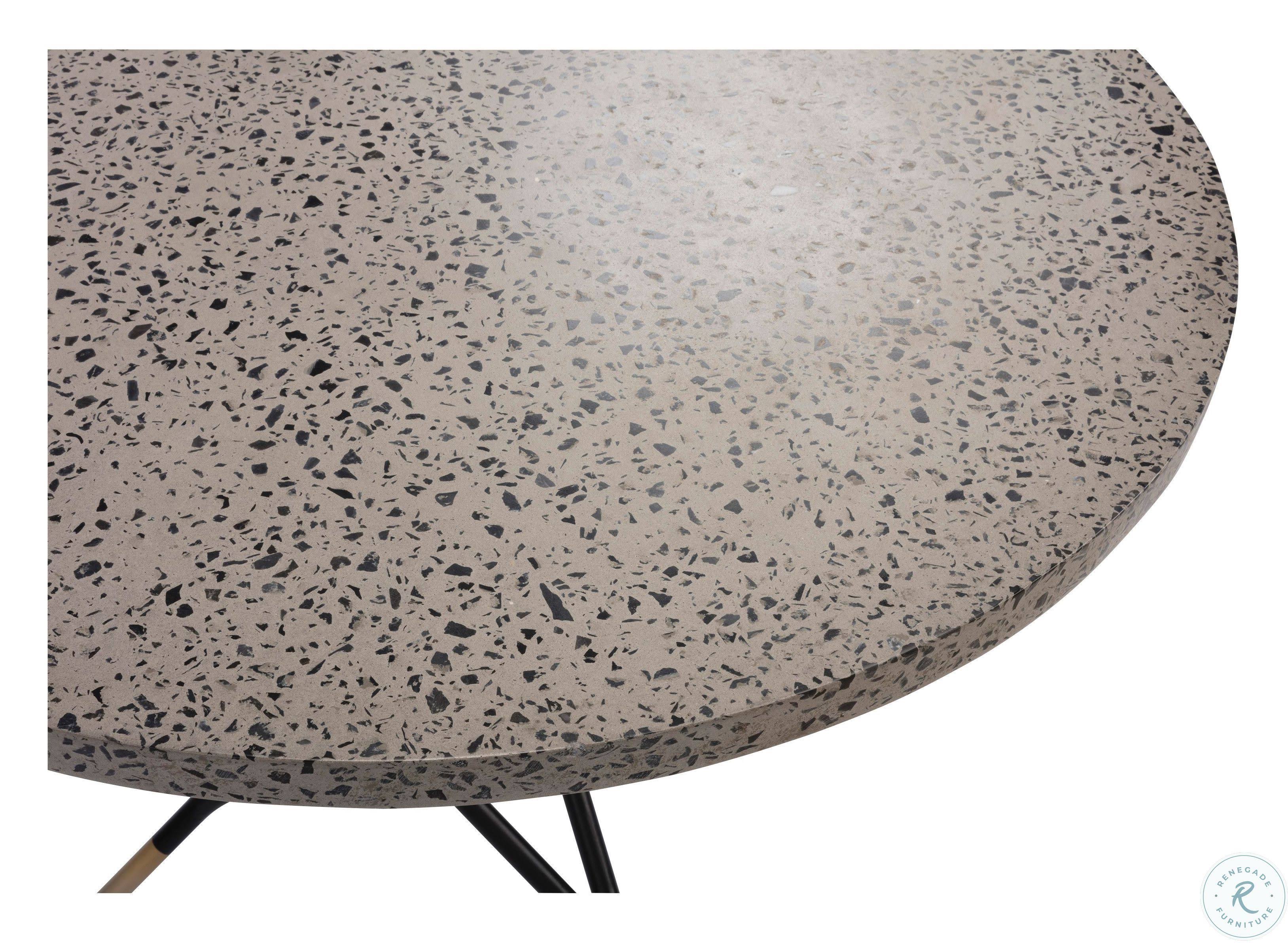 Outdoor Home Styles DU Jour Round Patio Bistro Table Gray/Black