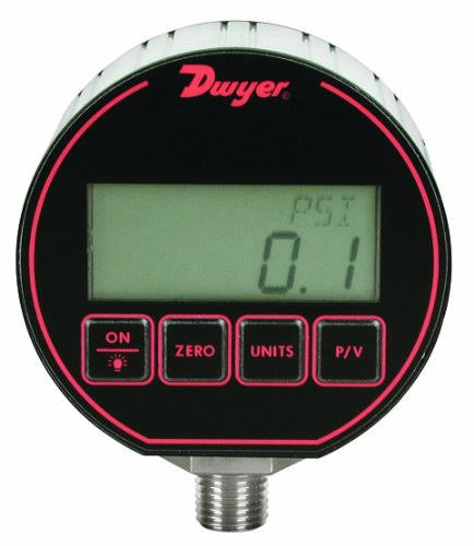 Dwyer DPG Series Digital Pressure Gauge, +/-0.25% Full Scale Accur...