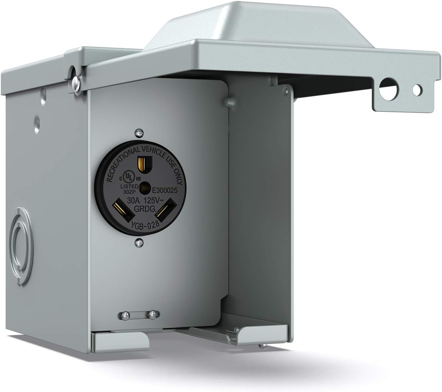 WEBANG 30 Amp RV Power Outlet Box,Enclosed Lockable Weatherproof Outdoor 125 Volt Electrical NEMA TT-30R 30amp RV Receptacle Panel, for RV Camper Travel Trailer Motorhome,ETL Listed