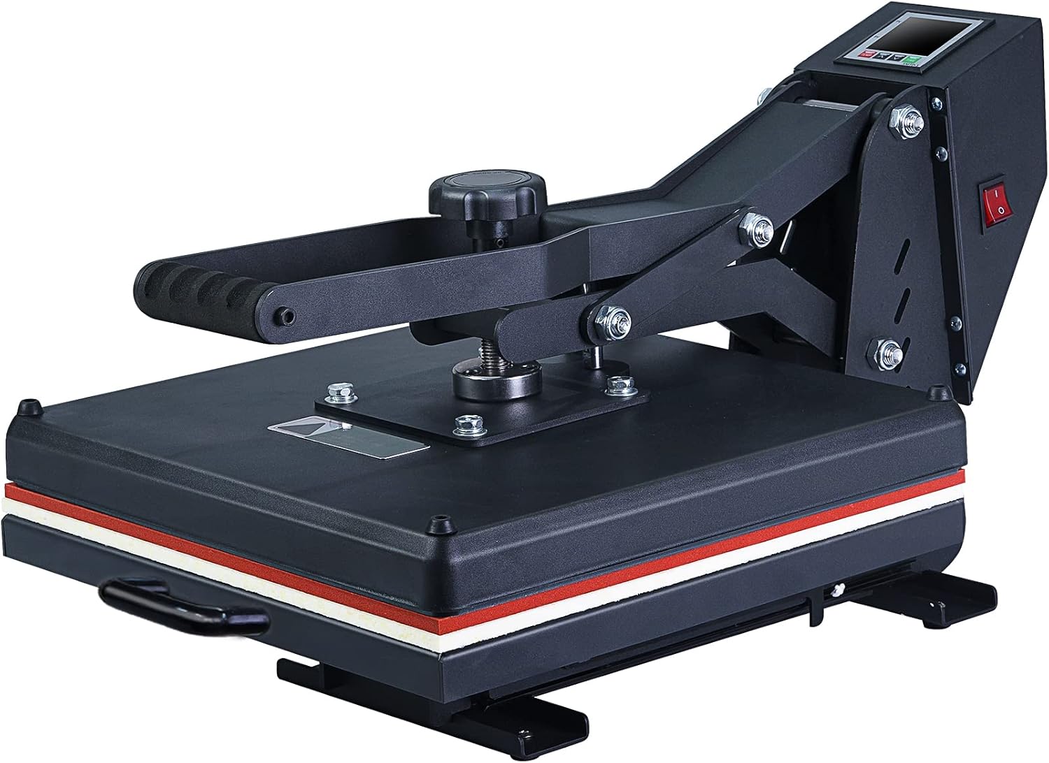 Tinkeal Heat Press Machine for t Shirts 15x15 Sublimation Printer Press Heat Transfer Machine with Slide Drawer DIY Digital Industrial Quality for Hot Press Vinyl （Black）