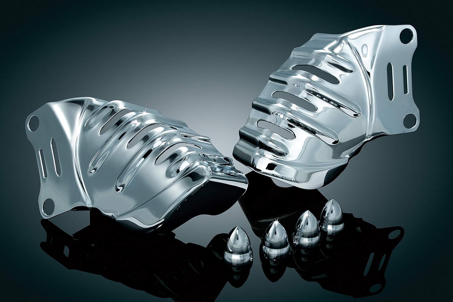 Kuryakyn 7789 Motorcycle Accent Accessory: Caliper Covers for Brembo Calipers for 2006-19 Harley-Davidson Motorcycles, Chrome, 1 Pair