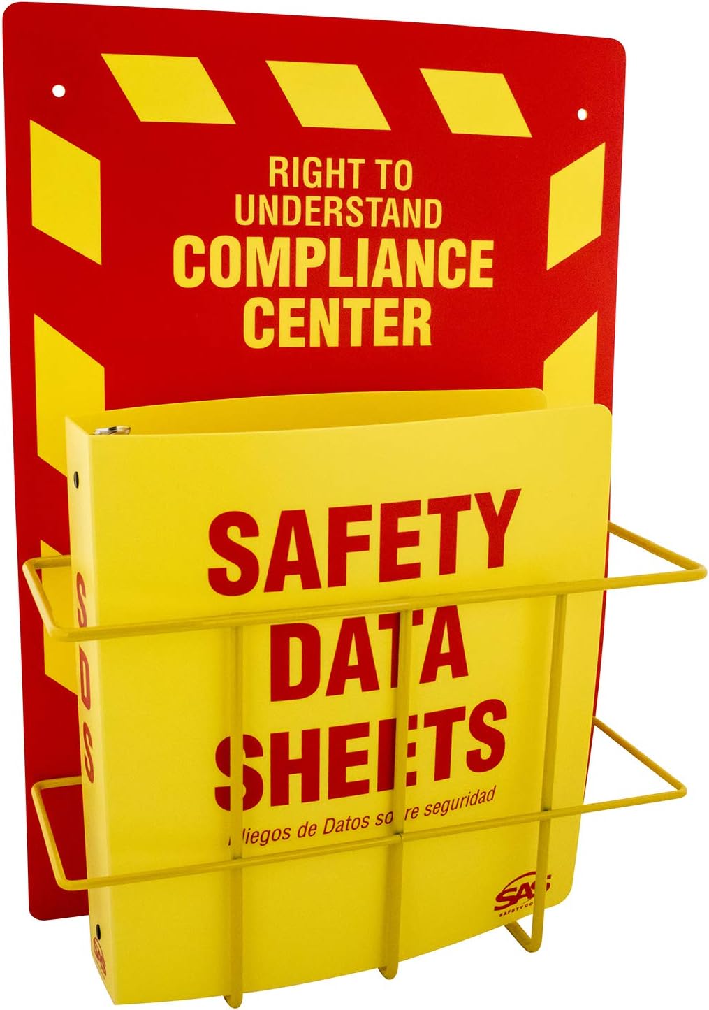 SAS Safety 6000-75 MSDS Compliance Center, Wall Mount , Yellow Pack of 2