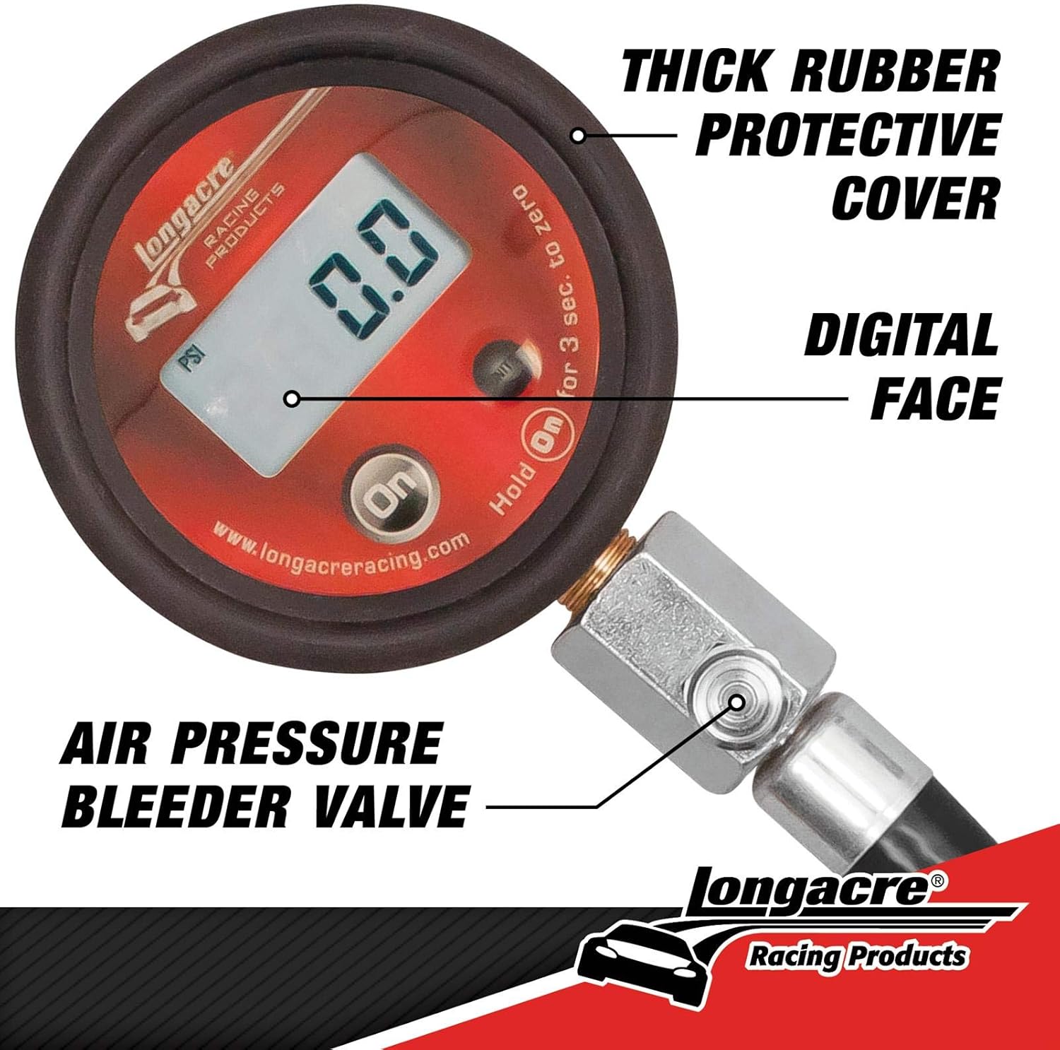 Longacre 52-53097 0-100 PSI Digital Tire Pressure Gauge