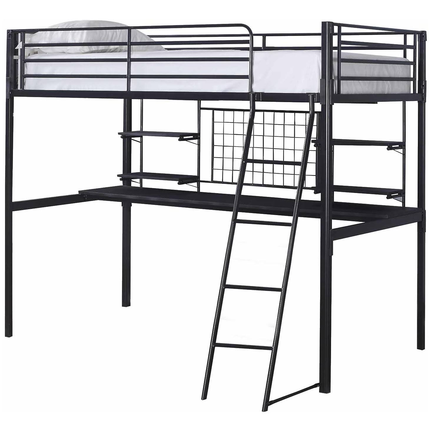 Coaster Boltzero Black Twin Loft Bunk Bed 460473T