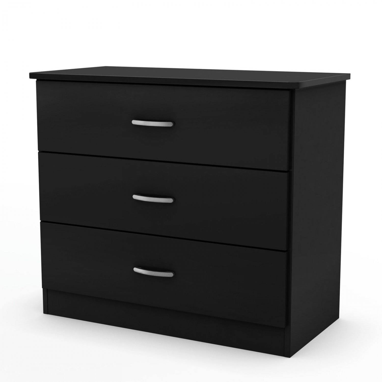 South Shore Libra Collection 3-Drawer Chest, Black