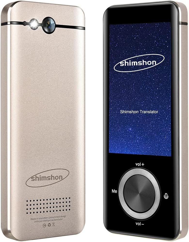Language Translator Device Photo Translation Offline Translator 108 Languages Smart Translation in 0.5 Second Portable Two-Way Voice Interpreter | WiFi | Bluetooth (Space Gold)