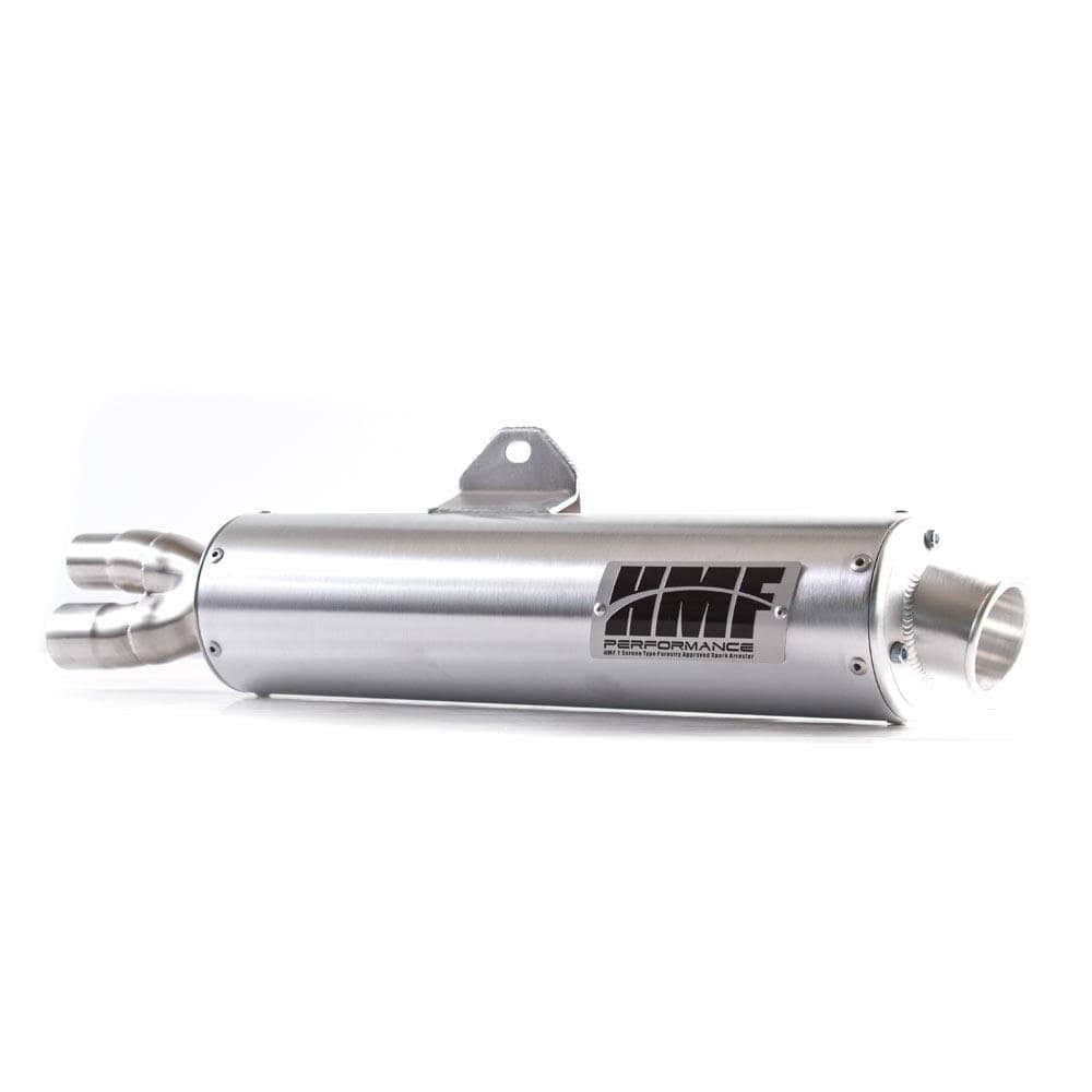 HMF Racing Black Performance Slip on Exhaust for Kawasaki Brute Force 650-5-13/Prairie-2-6 End Cap- Turn-Down-Black