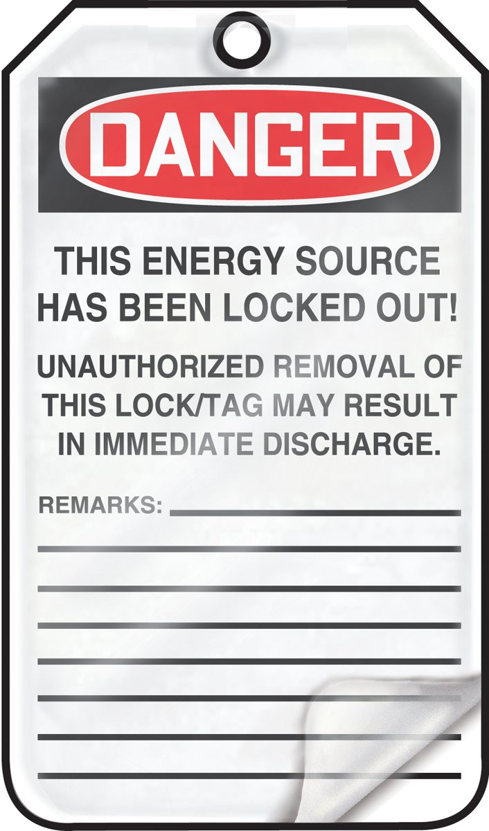 Accuform Lockout Tags, Pack of 25, Danger Do Not Operate Maintenance Department, US Made OSHA Compliant Tags, Weather-Proof & Chemical Resistant Laminated PF-Cardstock, 5.75