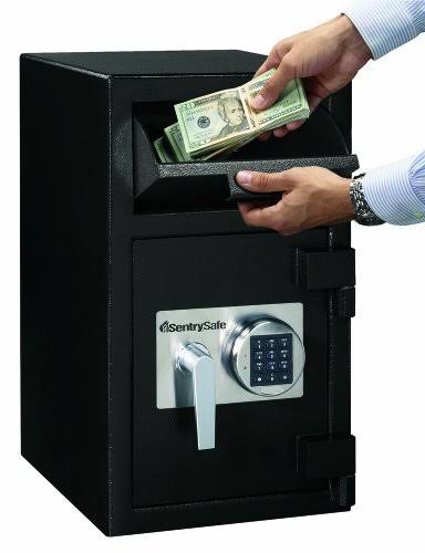 Sentry Safe Dh109e Depository Safe, 1.09 ft3, 14W x 15-3/5d x 24H, Black (SENDH109E)