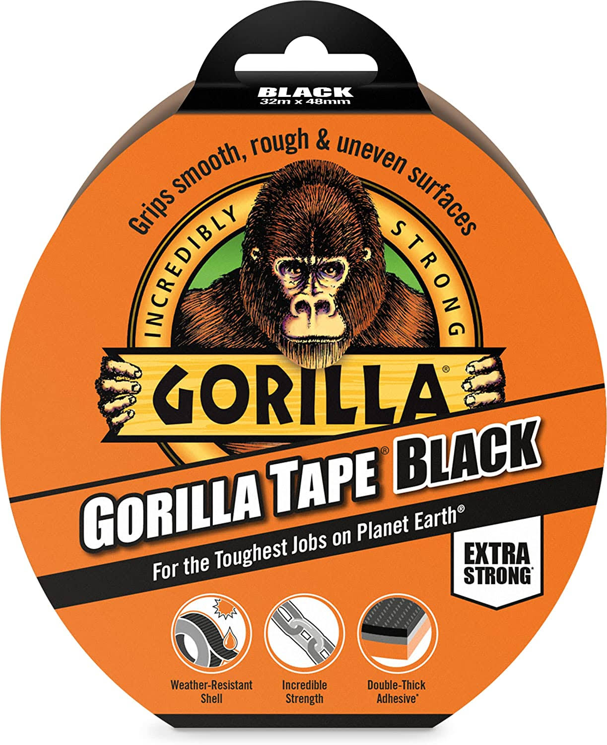 Gorilla Tape Gaffer u0026 Builders Black 48mm x 32M