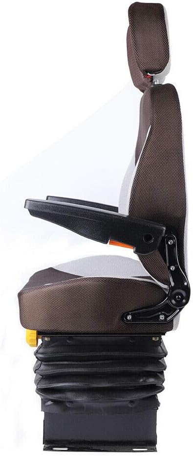 DNYSYSJ Suspension Seat with Foldable Armrest,Tractor Seat with Adjustable Backrest ,Heavy Duty Forklift Seat for Tractor Forklift Excavator