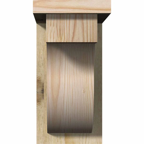 6x22W x 12x22D x 12x22H Del Monte Rough Sawn Corbel w/Backplate, Douglas Fir