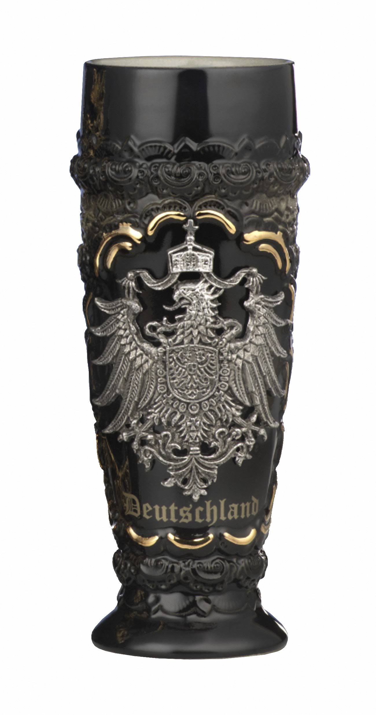 German Beer Stein Black Deutschland Pewter Eagle Wheat Beer Cup 0.5 LITER Tankard Beer Mug