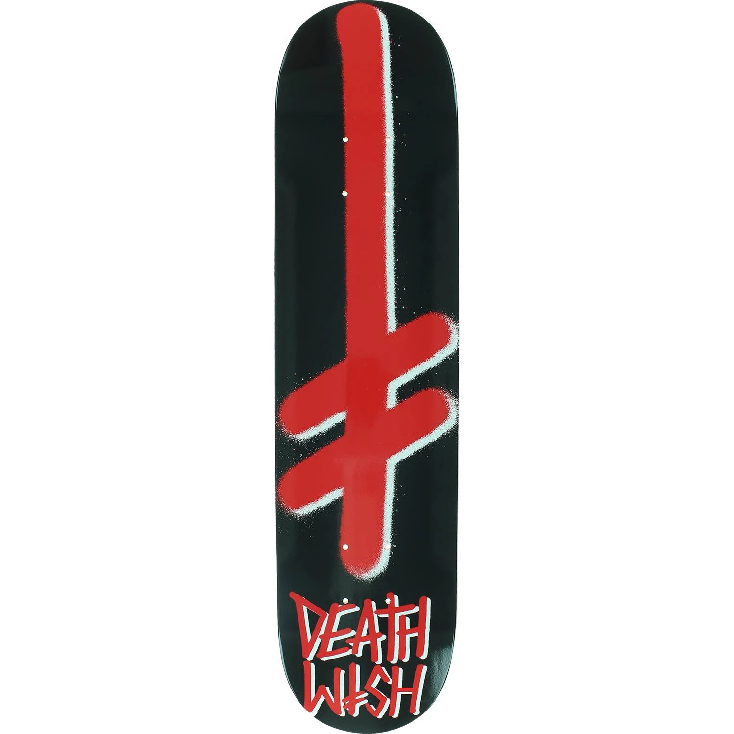 Deathwish Skateboards Gang Logo Black / Red Skateboard Deck - 7.25x22 x 30.5x22