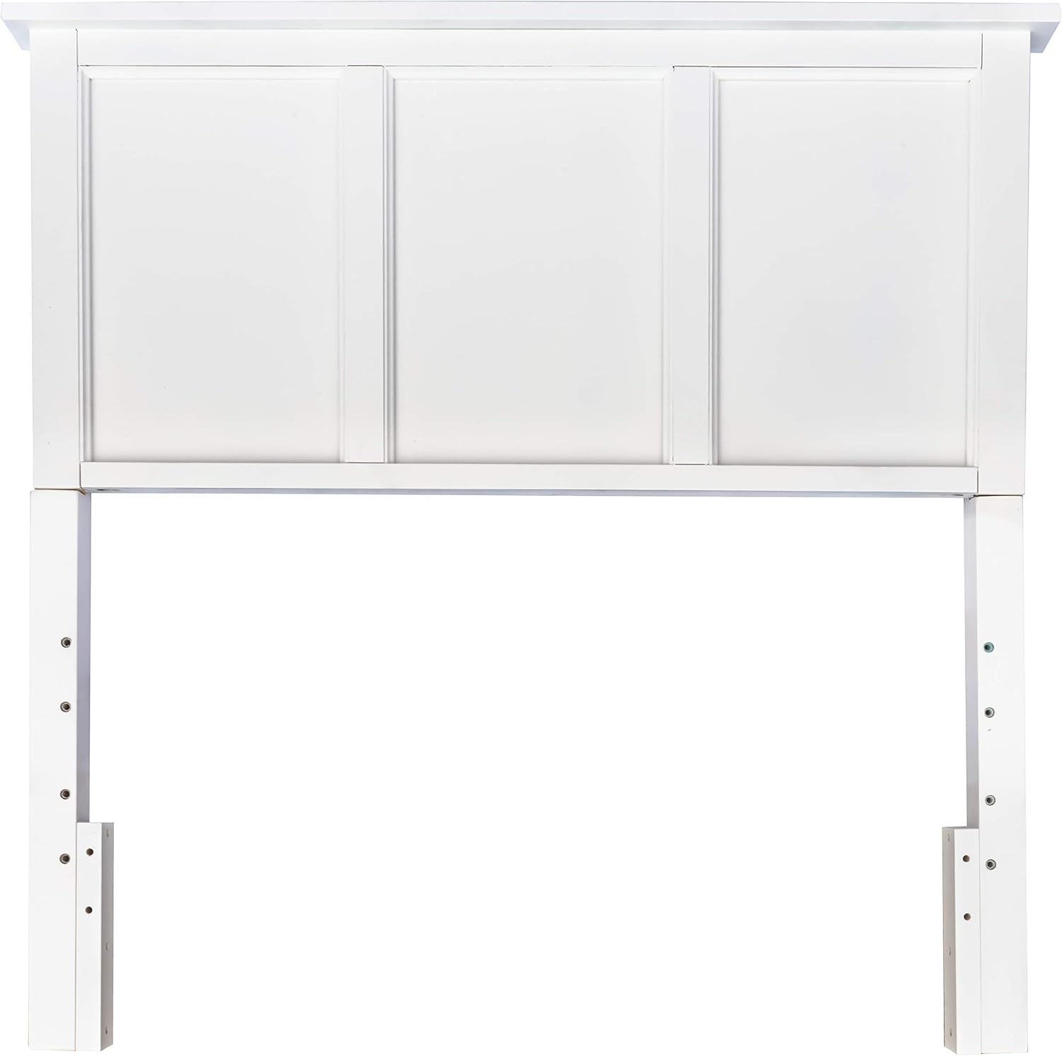 Timeless White Wooden Twin Headboard and Mounting Hardware. Classic Panel Design Great for Boys or Girls Bed. Traditional Hardwood Bedroom Furniture Attaches to Twin Bedframe. Simple, Solid Design