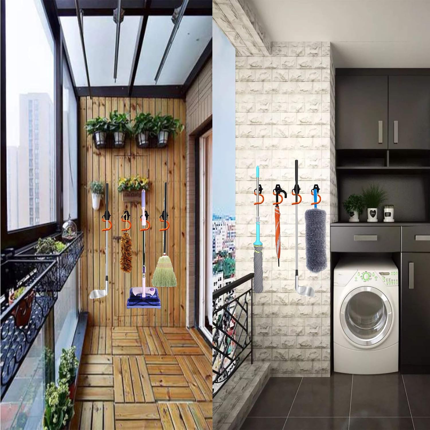 Garden Hand Tools Organizer, Space Saver Rakes Holder, Heavy Duty Hoes Rakes Organizer for Garden Garage Pitchforks, Spades, Shovels &hellip;