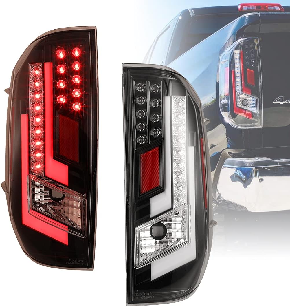 Tail Lights Fit for Toyota Tundra 2014 2015 2016 2017 2018 2019 2020 NIXON OFFROAD(Clear Lens/Glossy Black)