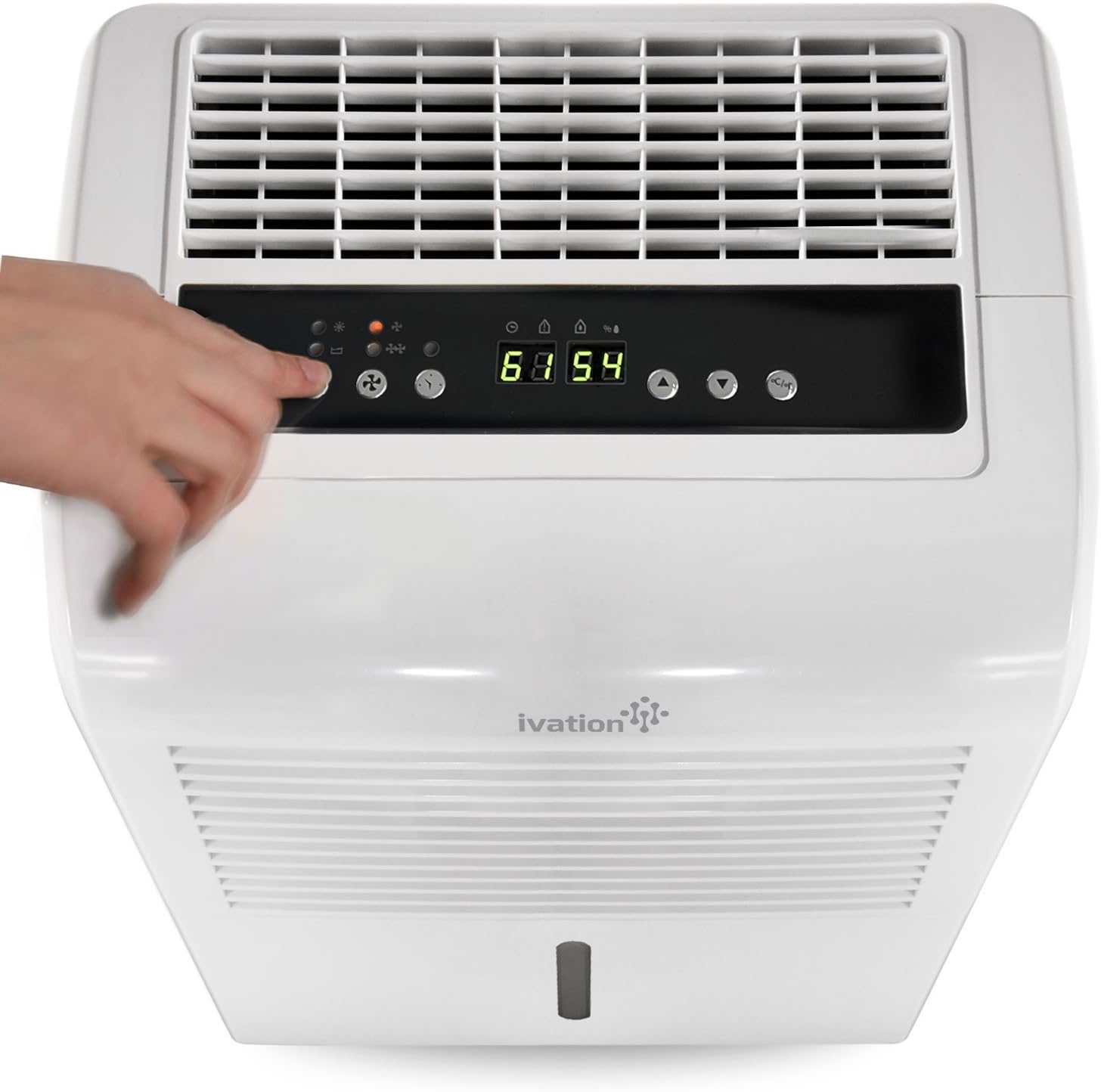 Ivation 4,500 Sq Ft Energy Star Dehumidifier, Large Capacity Compressor Dehumidifier Includes Programmable Humidistat, Hose Connector, Auto Shutoff Restart, Washable Filter, Timer and Casters