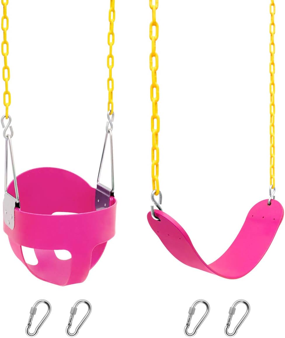 Tgzwme 2 Pack High Back Full Bucket Swing and Swings Seats Heavy Duty with 70.87