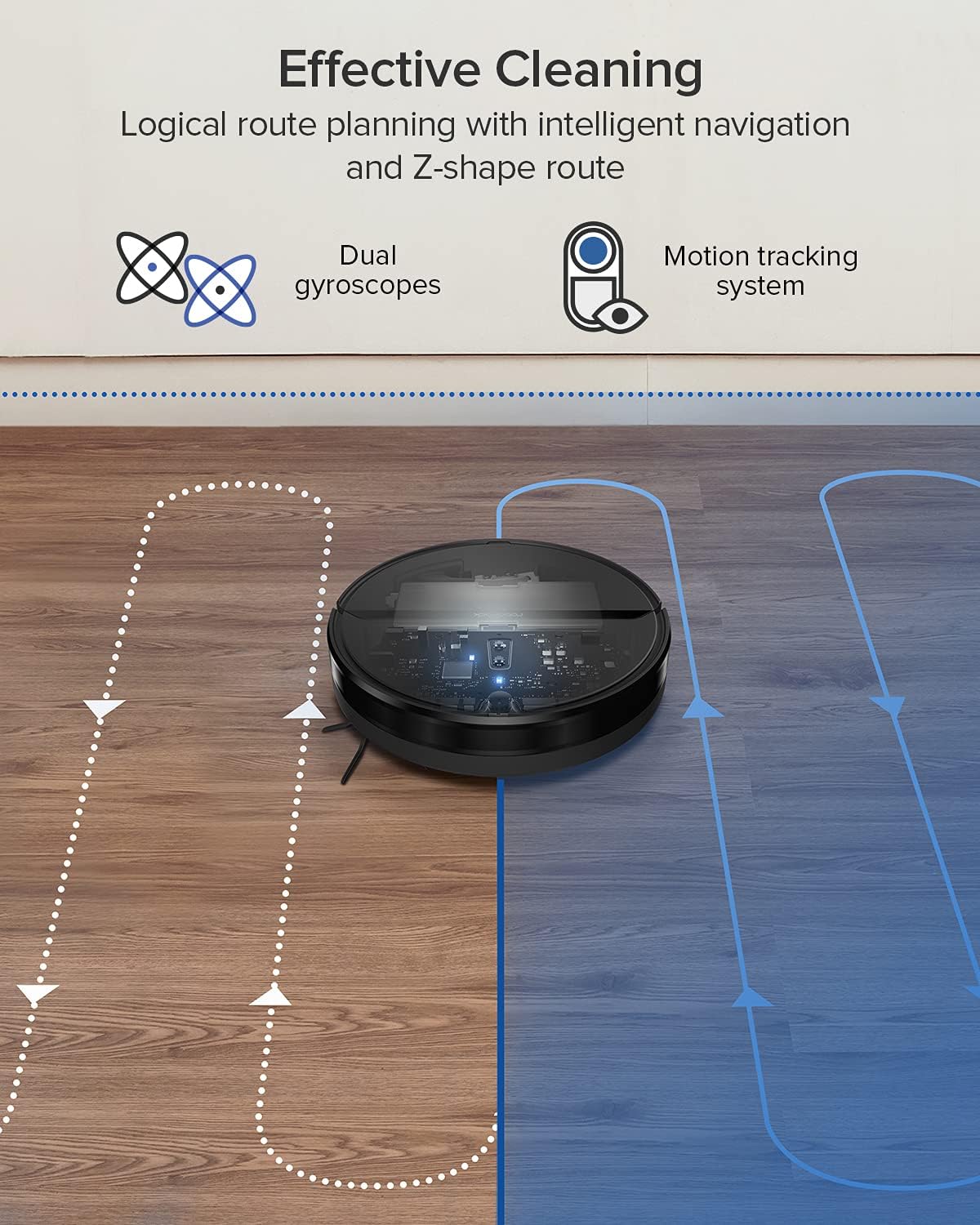 roborock E4 Robot Vacuum Cleaner, Internal Route Plan with 2000Pa Strong Suction, 200min Runtime, Carpet Boost, APP Total Control Robotic Vacuum, Ideal for Pets and Larger Home, Works with Alexa