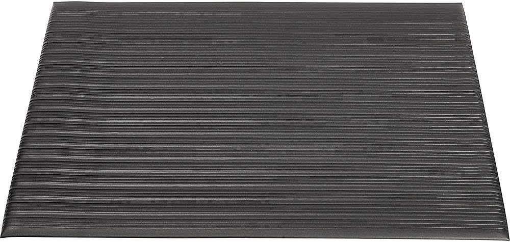 Genuine Joe Anti-Fatigue Mat with Vinyl Foam, Beveled Edge, 3 by 5-Feet, Black