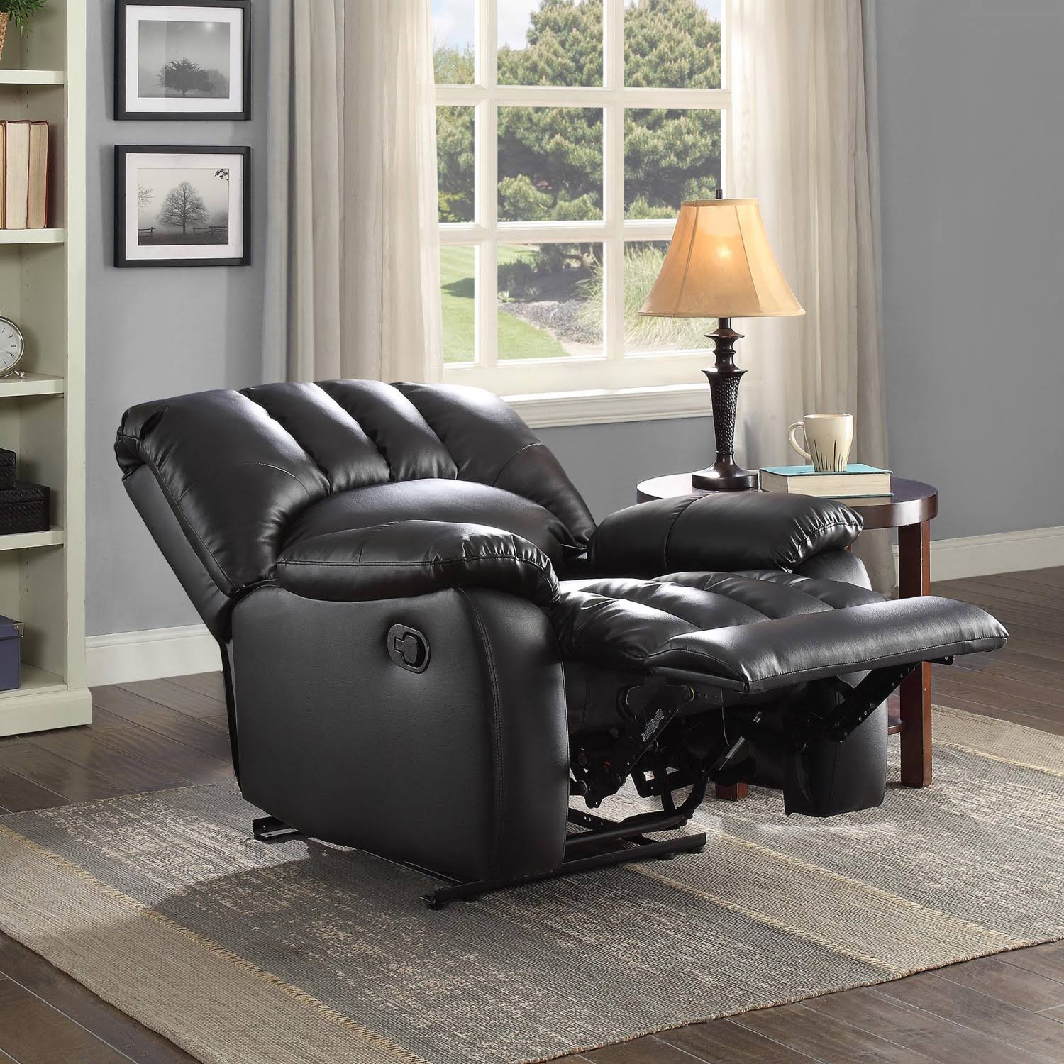 Mainstays Recliner with Pocketed Comfort Coils Black