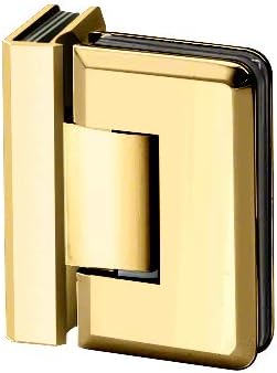 Brixwell H-P90GTG5-PB Premier Series Glass To Glass Mount Shower Door Hinge 90 Degree W/5 Pin Polished Brass Pack of 2
