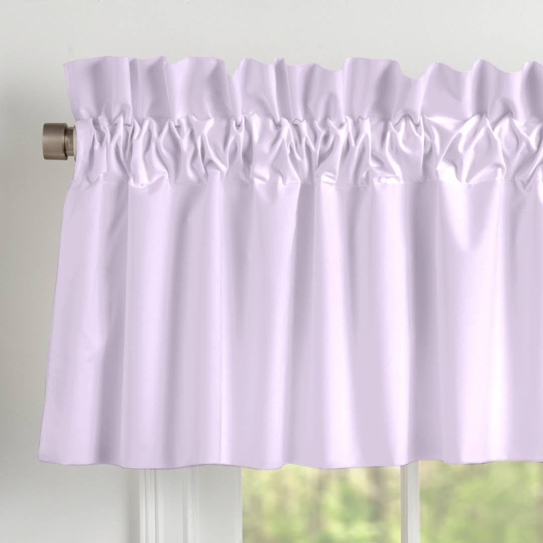 Carousel Designs Solid Lilac Window Valance Rod Pocket, Purple