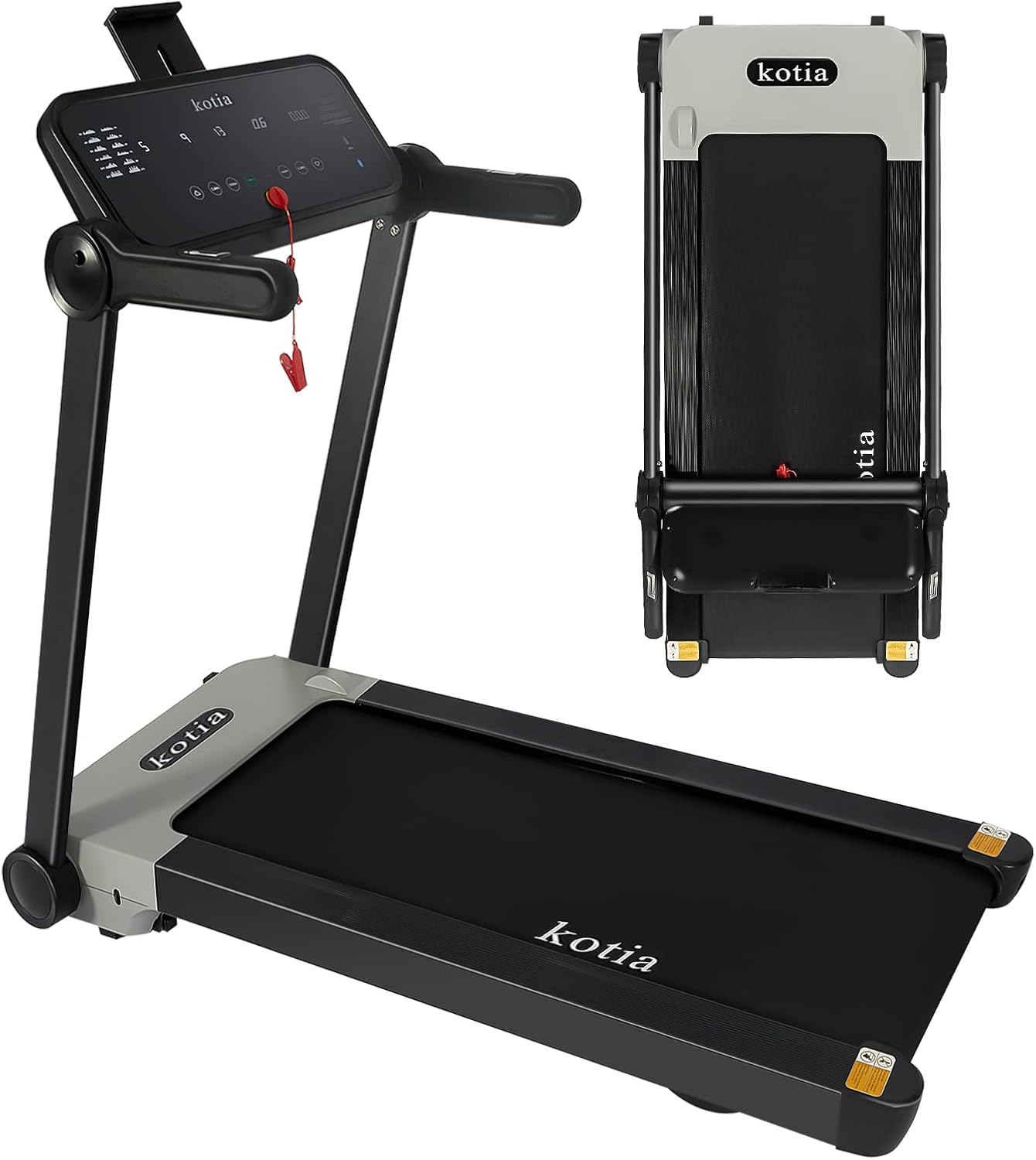 kotia Portable Folding Treadmill Zero Assembly Compact Treadmill with Bluetooth Speaker for Home Apartment and Small Space (Mode GHN10420)