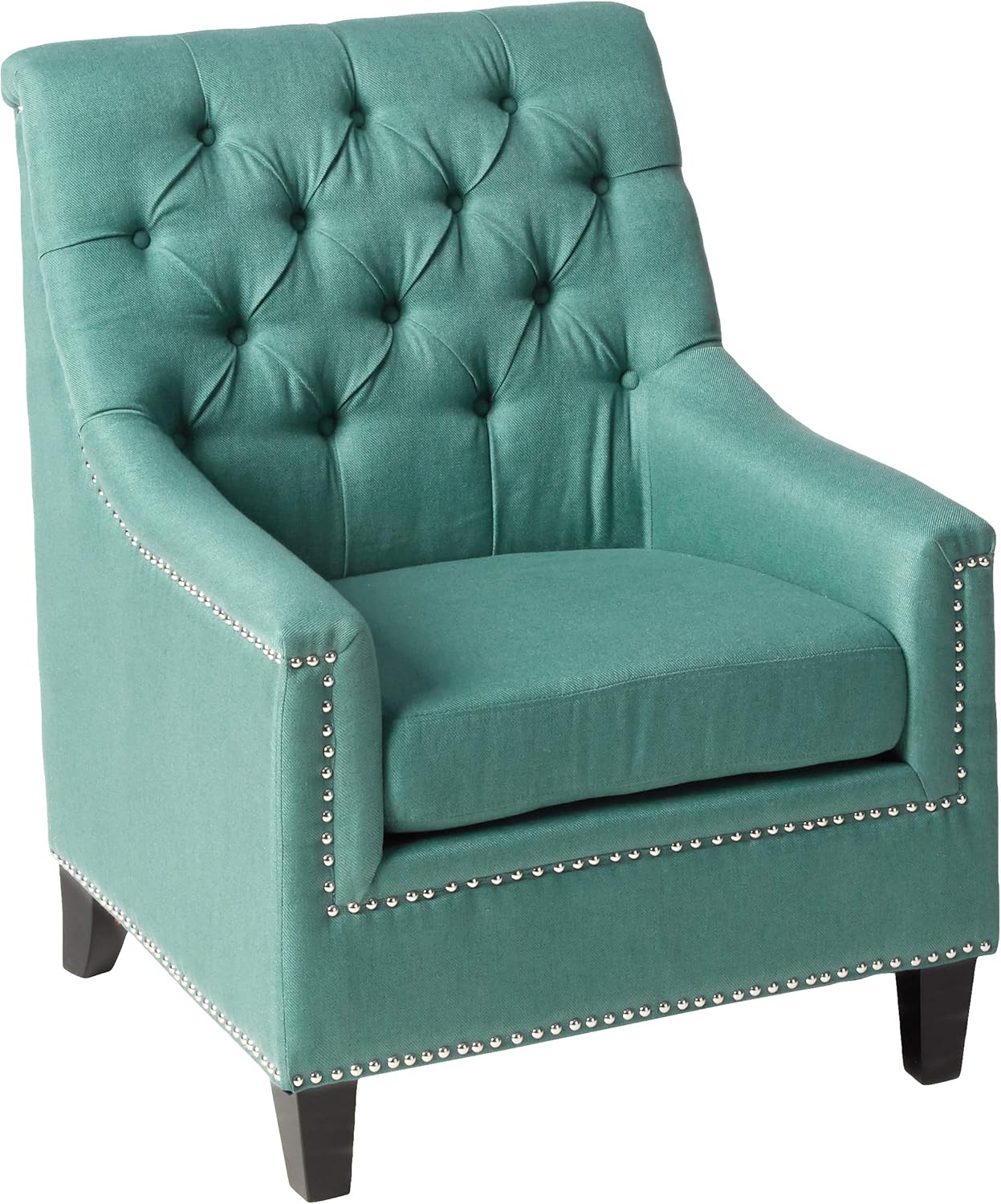 Christopher Knight Home Jaclyn Fabric Tufted Club Chair, Dark Teal