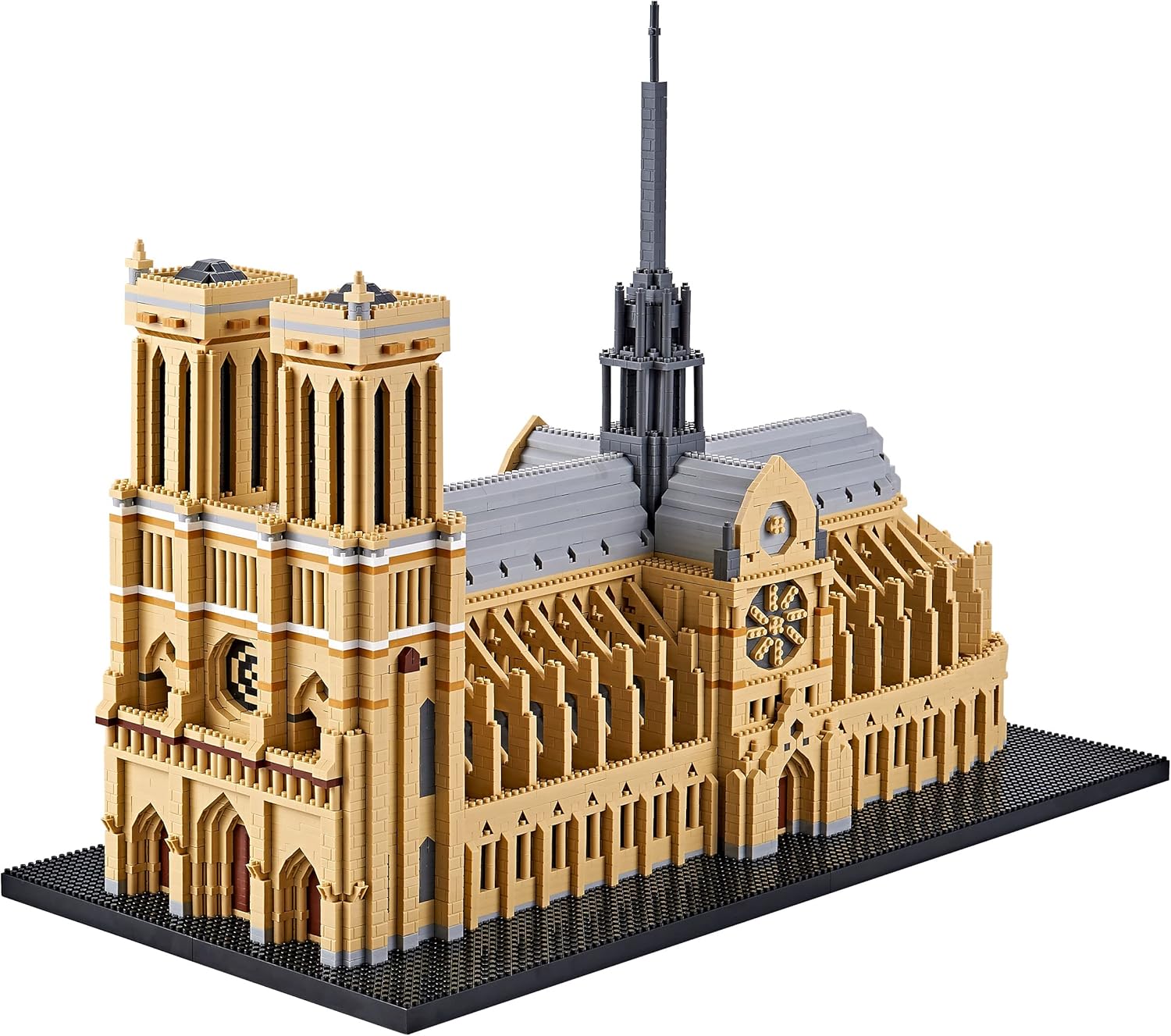 DAFDAG Big Architecture Model Kits Notre Dame Micro Blocks 7380 Pieces Paris Model Building Kit, Creative Building Set for Adults, Gift for Kids（ with Color Gift Package）