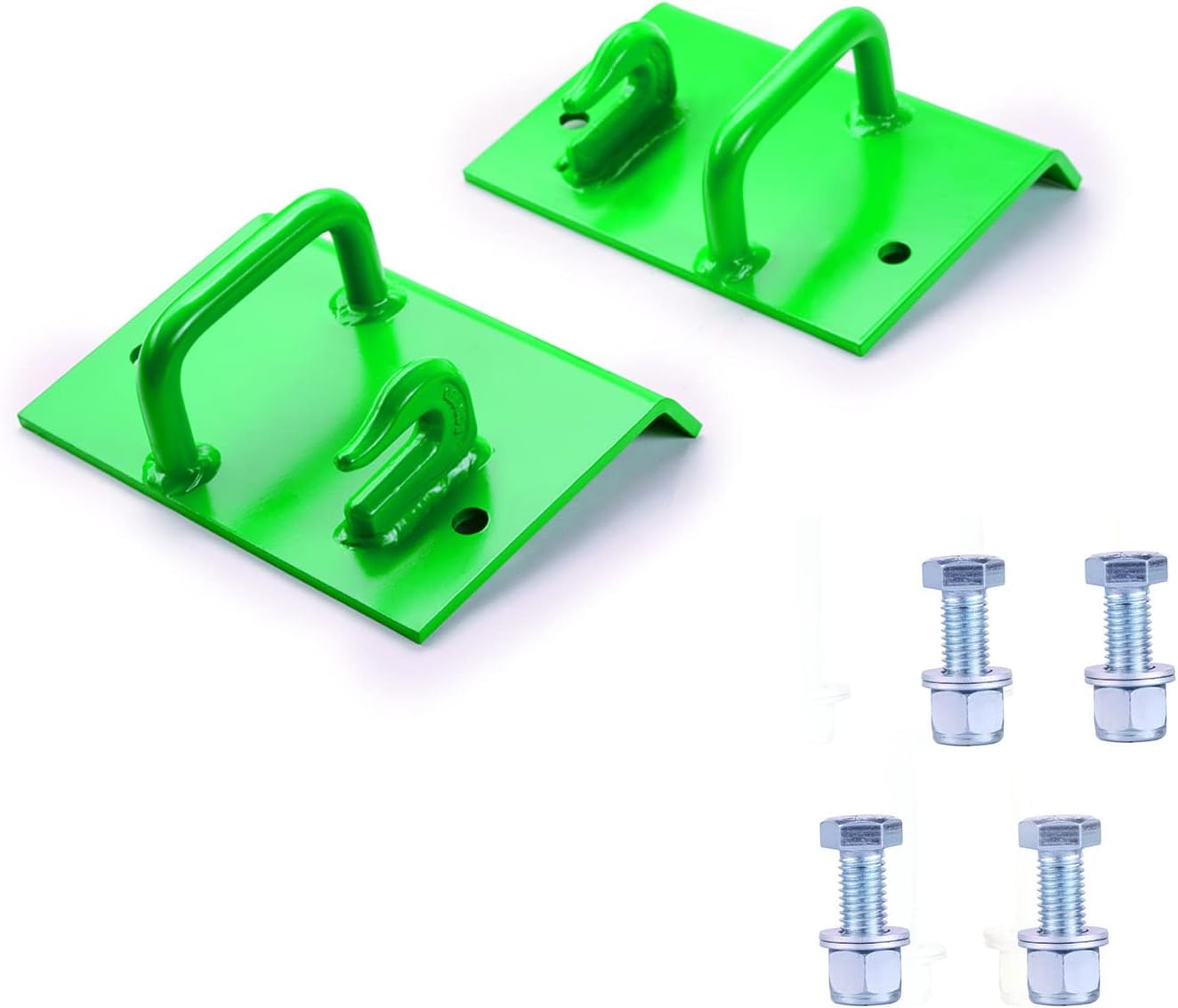 OneChoi Tractor Bucket Hooks, Bolt on Grab Hooks G70 Grade, Tow/Grab Handles, Tow Hook Bolts with 60° Curved Edge for John Deere Bucket 2 PCS (Standard Duty Bucket 1.5“ Bolt) Pack of 2