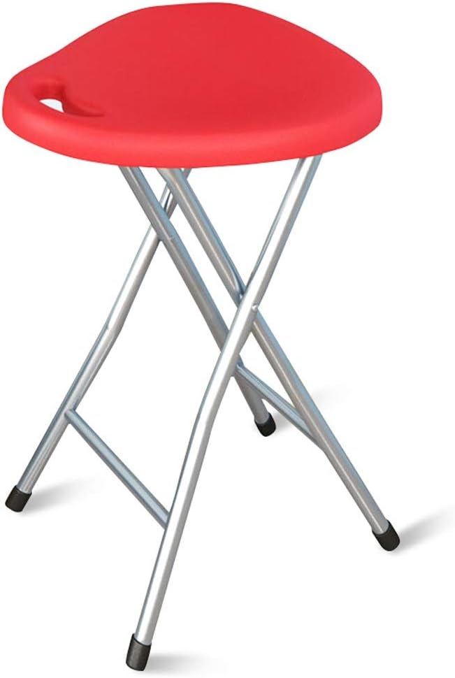 XIAOSAKU Ottomans for Living Room Commercial Furniture Plastic Stack Stools Plastic Stack Stools Backless Steel Stackable Stools (Multicolor) Footstools and Ottomans (Color : Red) Pack of 2