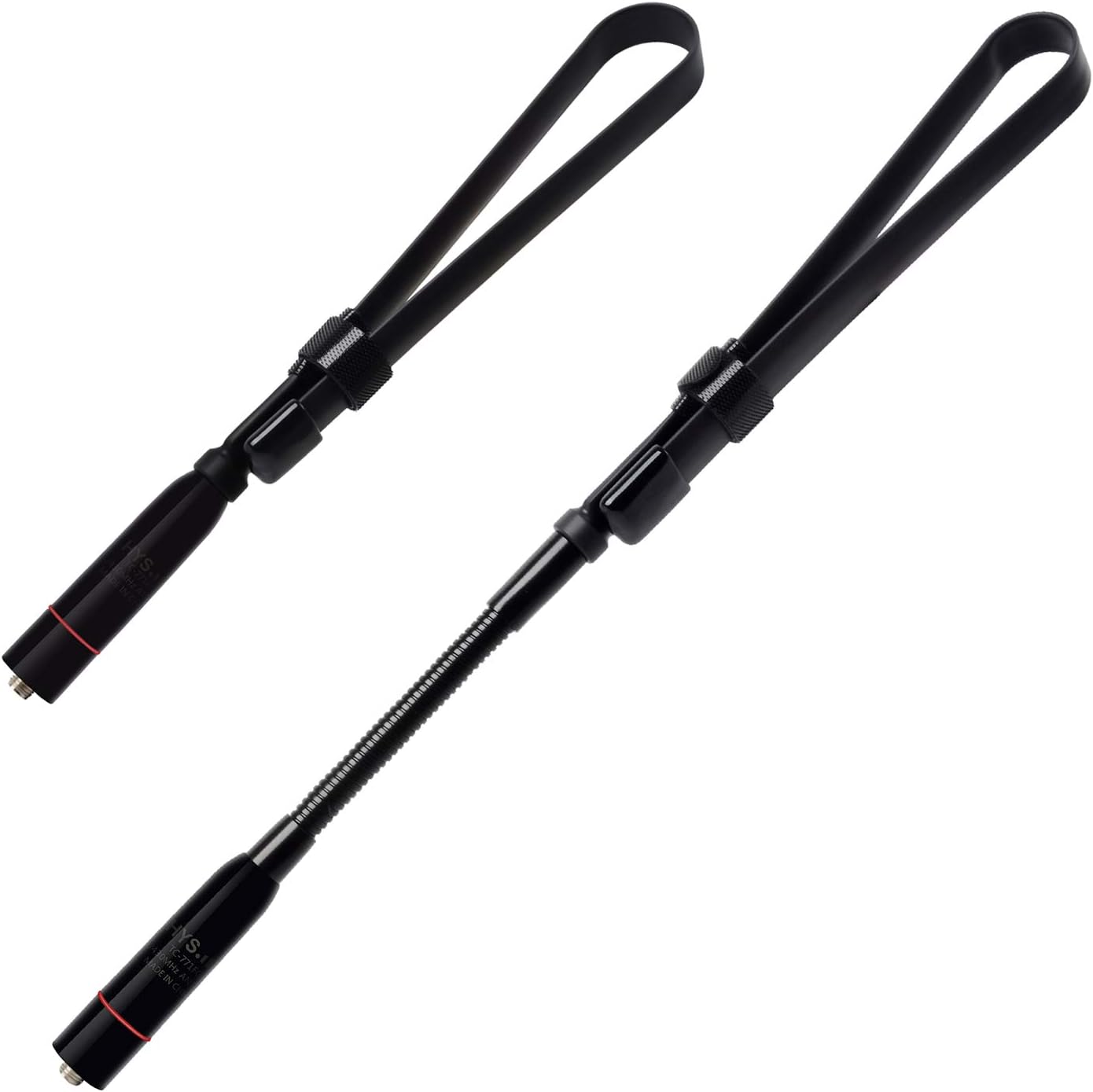 HYS 771FG&771FR CS Tactical Antenna VHF UHF 2M 70CM Dual Band SMA-Female for Baofeng UV-5R Series, UV-82 Series, BF-F8HP Kenwood Two Way Radio (2Kind) Pack of 2