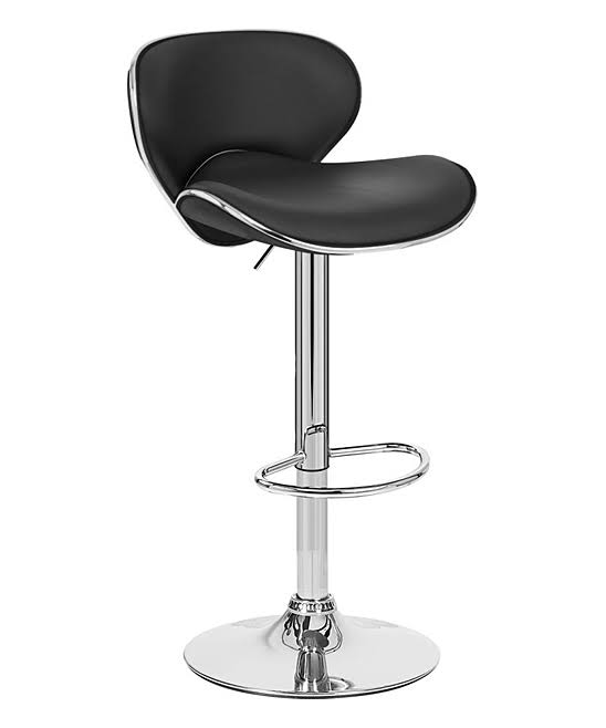 Modern Home Kappa Contemporary Adjustable Barstool Black