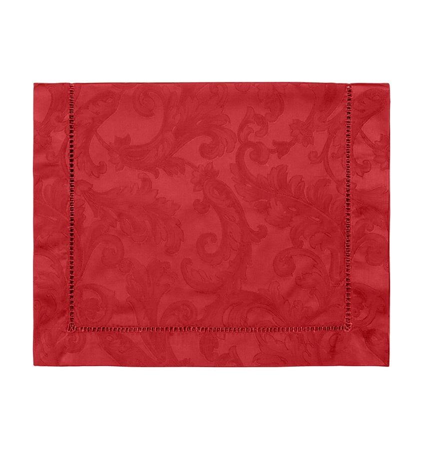 Sferra Plume Jacquard 108l Table Runner, Garnet
