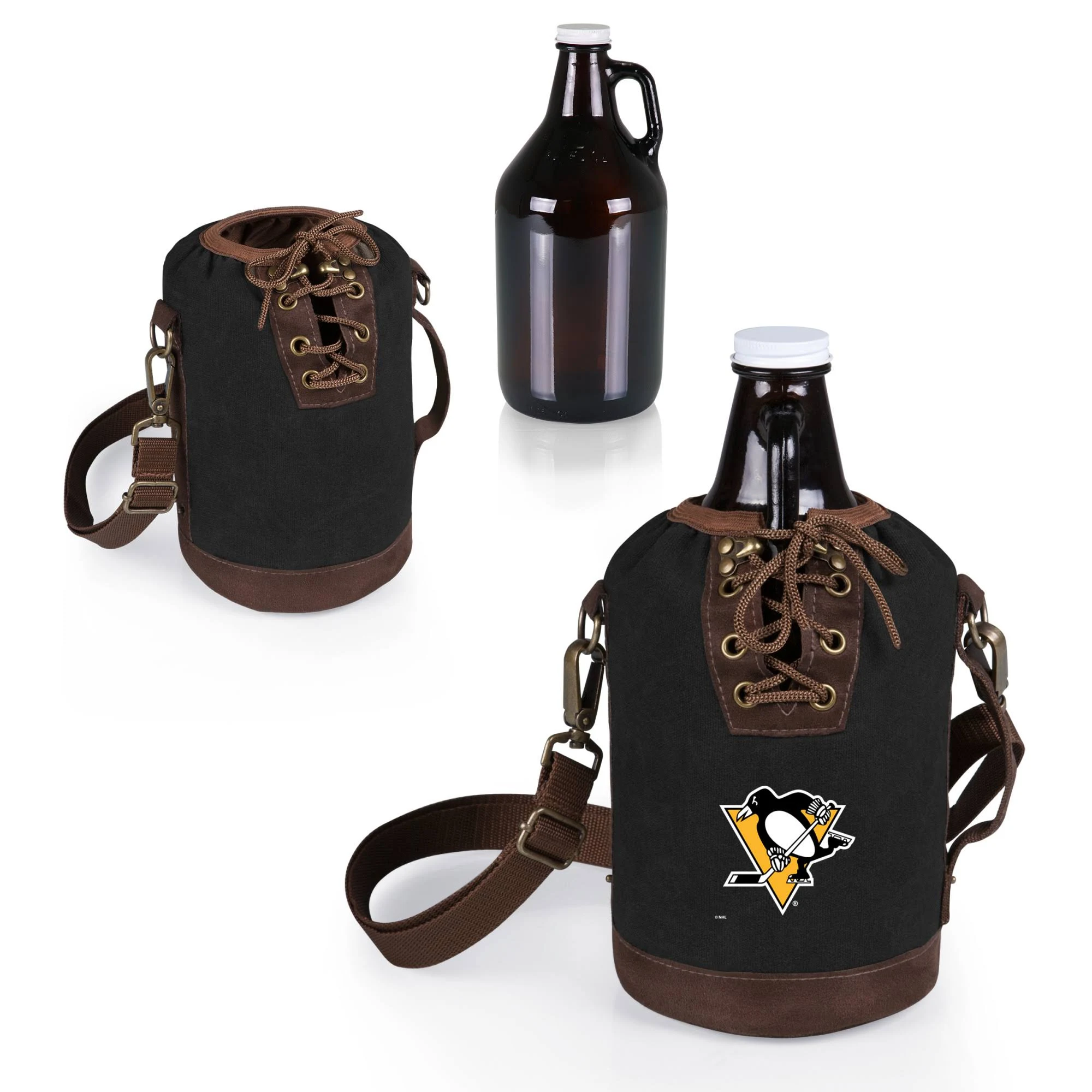 Legacy Pittsburgh Penguins Insulated Growler Tote with 64-oz. Glass Growler