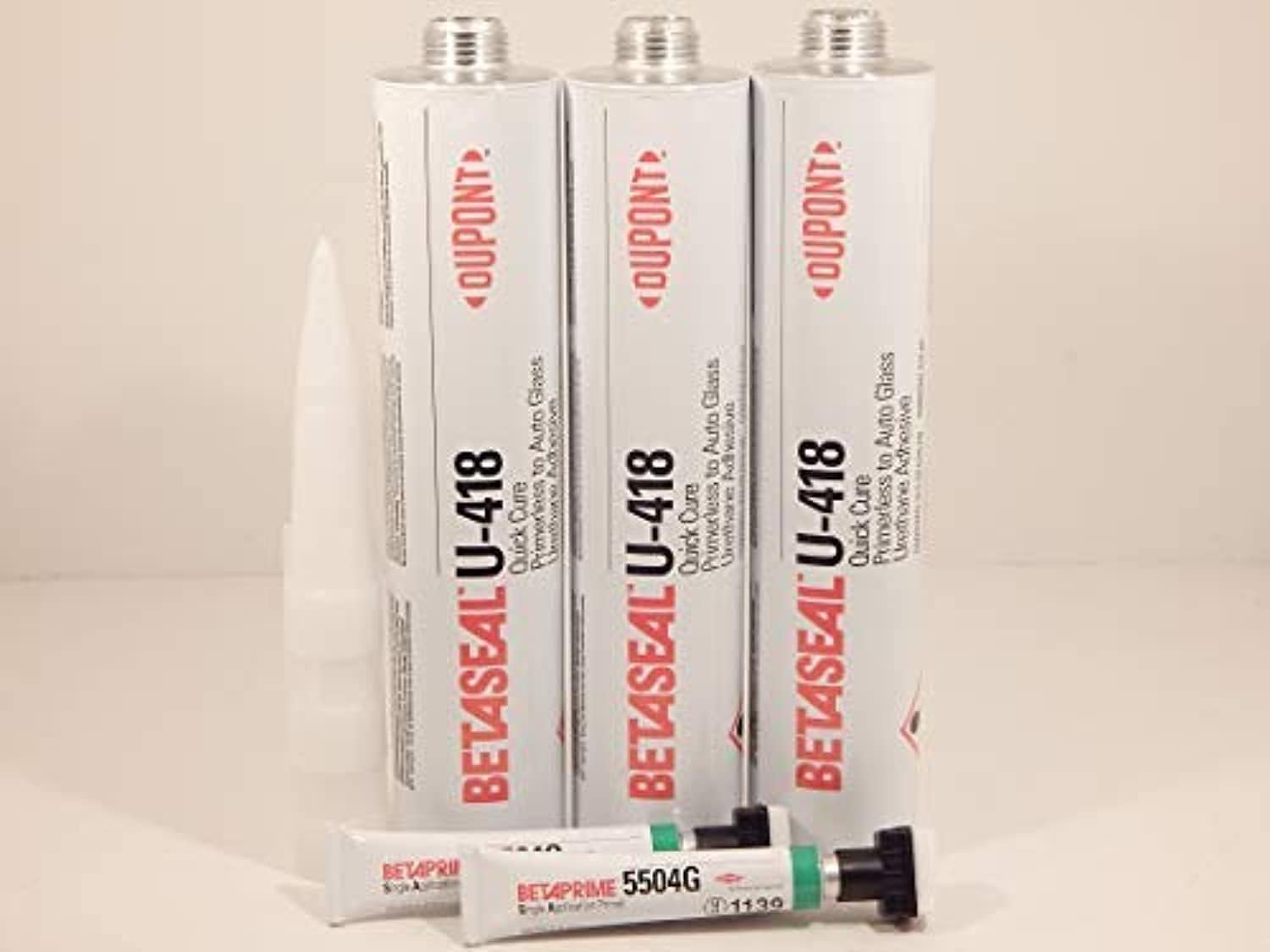 Betaseal U-418 Dow Auto Glass Primerless Urethane/Sealant/Adhesive with Single Application Primer (3) Pack of 2